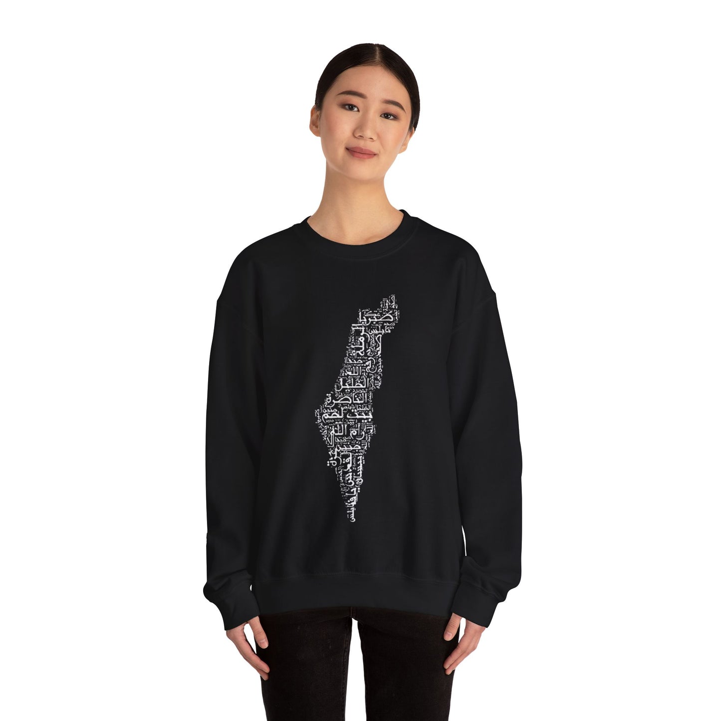 NO BACK DESIGN Palestine Crewneck Sweatshirt, Donate to Palestine, Solid Color, Activist Apparel, Unisex Jumper, Support Cause, Social Justice Gift